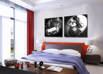 抽象樂(lè)章，藝術(shù)點(diǎn)睛 探秘樂(lè)器主題噴繪裝飾畫(huà)